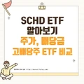 고배당주 SCHD ETF 주가, 배당금(11년 연속 배당금 증액),  투자전략, 다른 고배당 etf와 비교사항 자세히 알아보기(슈드 ETF)