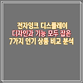 전자잉크 디스플레이 디자인과 기능 모두 잡은 7가지 인기 상품 비교 분석