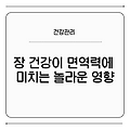 장 건강이 면역력에 미치는 놀라운 영향
