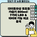 더아로마샵 무드등 가습기 500ml: 7가지 LED & 타이머 기능 비교 분석