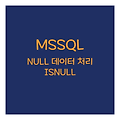 MSSQL NULL데이터 처리하기 ISNULL