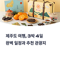 제주도 여행, 3박 4일 완벽 일정과 추천 관광지