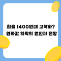 환율 1400원대 고착화? 원화값 하락의 원인과 전망