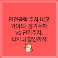 인천공항 주차 비교 가이드| 장기주차 vs 단기주차, 다자녀 할인까지