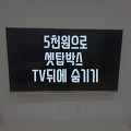 타공없이 5천원으로 TV뒤에 셋탑박스 숨기기 (feat. 다이소 네트망)
