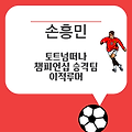 손흥민 토트넘 떠나 챔피언십 승격팀으로? 뜨거운 이적 루머