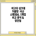 이고다 싱크대 거름망: 국산 스텐304, 1개입 비교 분석 & 장단점
