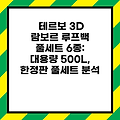 테르보 3D 람보르 루프백 풀세트 6종: 대용량 500L, 한정판 풀세트 분석