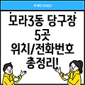 부산 사상구 모라3동 당구장 5곳 운영정보: 전화번호, 위치 총정리