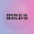교토 호텔 뉴 한큐, 역 바로 앞일까요?