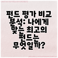 펀드 평가 비교 분석: 나에게 맞는 최고의 펀드는 무엇일까?