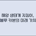 해양 생태계 지킴이, 블루 카본의 미래 가치