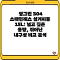 영그린 304 스테인레스 설거지통 15L: 넓고 깊은 용량, 뛰어난 내구성 비교 분석