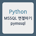 Python MSSQL 연결하기 pymssql