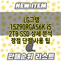 LG그램 15Z90RGA56K i5 2TB SSD 상세 분석 장점 단점 사용 팁