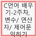 C언어 배우기-2주차, 변수/ 연산자/ 제어문 익히기: 기초부터 실무까지 쌓아가는 C언어의 첫 발