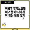 허황후 발목보호대 비교 분석: 나에게 딱 맞는 제품 찾기