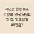 해조류 블루카본, 갯벌과 염생식물의 가치, 기후위기 해법은?