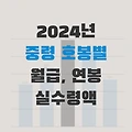 2024 중령 월급 및 연봉 (호봉별 실수령액 포함)