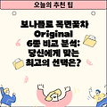 보나플로 목련꽃차 Original 6종 비교 분석: 당신에게 맞는 최고의 선택은?