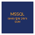 MSSQL 합계 구하기 SUM