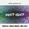 [포토샵 기초] ppi, dpi 차이점과 해상도 변경 방법