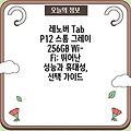 레노버 Tab P12 스톰 그레이 256GB Wi-Fi: 뛰어난 성능과 휴대성, 선택 가이드