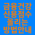 신용점수 올리는 방법, 금융 건강의 핵심