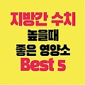지방간 수치가 높을 때 좋은 영양소 best 5