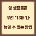 국가에서도 권장하는 "암 생존률을 무려 13배나 높여주는 방법"