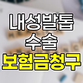 내성발톱 수술 보험금청구 핵심 정보