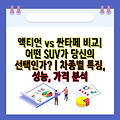 액티언 vs 싼타페 비교| 어떤 SUV가 당신의 선택인가? | 차종별 특징, 성능, 가격 분석