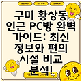 구미 황상동 인근 PC방 완벽 가이드: 최신 정보와 편의 시설 비교 분석!