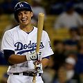 코리 시거 (Corey Seager)에 집중하고 있는 LA 다저스