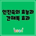 인진쑥의 효능과 간해독 효과