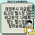 의정부시 자금동 최고의 헬스장 5곳 비교분석: 나에게 맞는 헬스장을 찾아보세요!