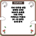 기아 차주를 위한 완벽한 선택! HAKO 소프트 가죽 TPU 키케이스+키홀더 (K-13 블랙) 상세 분석