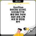 SanDian 마이크로 SD카드 512GB/1TB: 용량 대비 가성비 최강! 상세 스펙 비교 및 장단점 분석