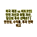 미국 채권 vs 비트코인| 안전 자산과 위험 자산, 당신의 투자 선택은? | 안전성, 수익률, 투자 전략 비교