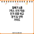 알배기 6통 1박스 산지 직송: 인기 상품 비교 분석 & 선택 가이드