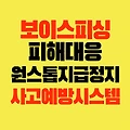 보이스피싱 피해 예방 대응 원스톱지급정지 사고예방시스템