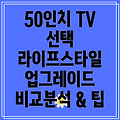 50인치 TV 당신의 라이프스타일을 업그레이드 시켜줄 5가지 선택 비교분석  사용 팁