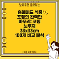홈메이드 식품 포장의 완벽한 마무리: 코팅 노루지 33x33cm 100개 비교 분석