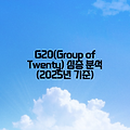 G20(Group of Twenty) 심층 분석 (2025년 기준)