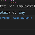 [Error] Parameter 'e' implicitly has an 'any' type
