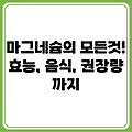 마그네슘의 모든것! 효능, 음식, 권장량까지
