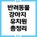 강아지 유치원이란?// 비용 전화번호 지역별 총정리