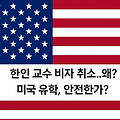 한인 교수 비자 취소 -  미국 유학생 비자, 과연 안전한가?