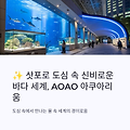 삿포로 실내 관광지: 스스키노 AOAO 아쿠아리움 / 도심 속에서 만나는 물 속 세계의 경이로움