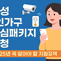 2025년 여성 1인가구 지원금 종류별 정리 안심패키지 포함